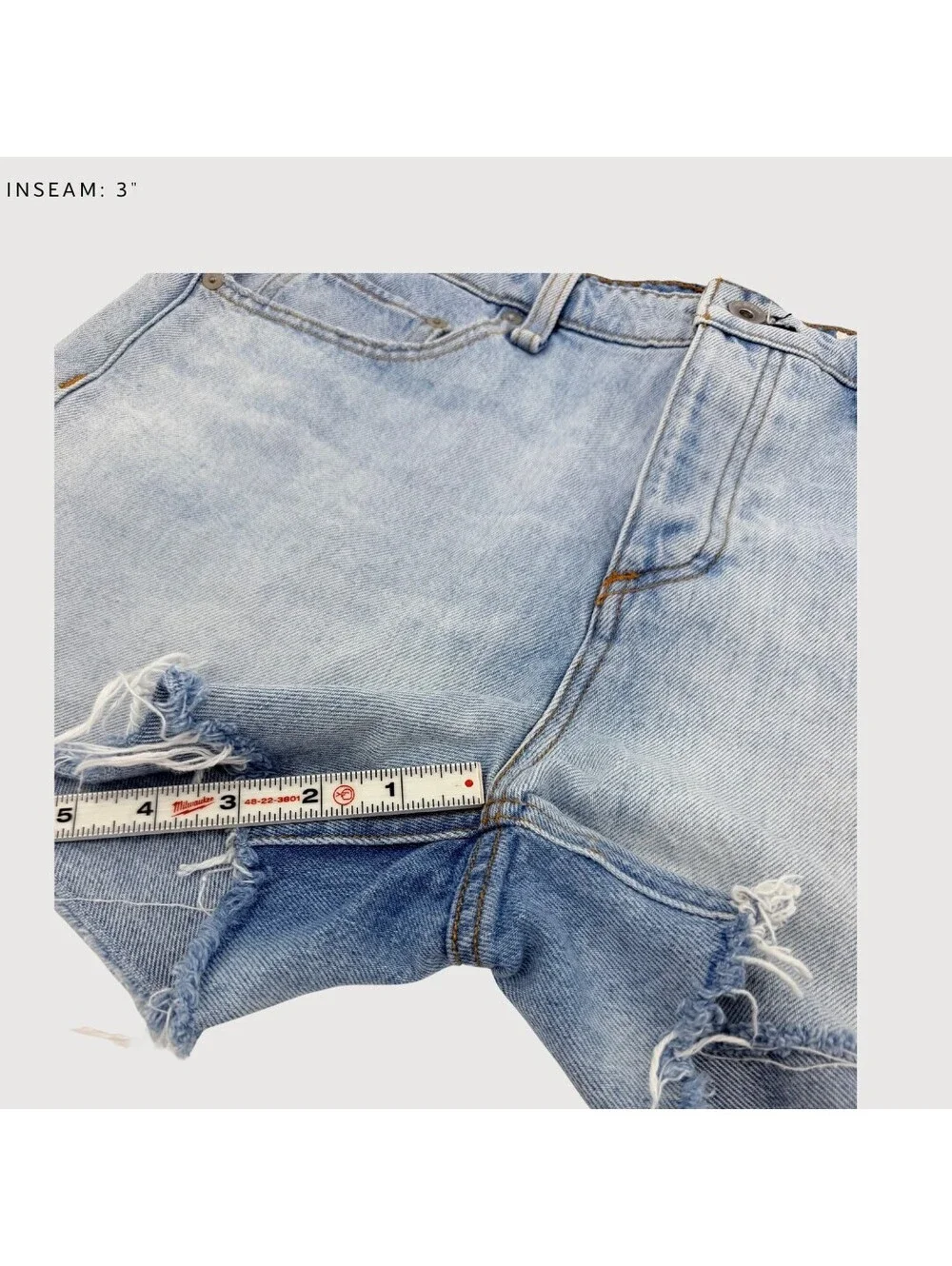 Rag & Bone Dre Low Rise Denim Shorts Jade Wash 31 - Picture 6 of 9